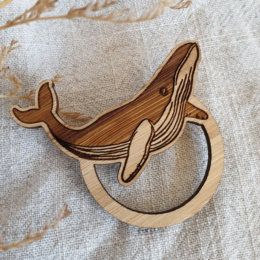 Humpback Whale Glasses Holder Brooch Pin Backing