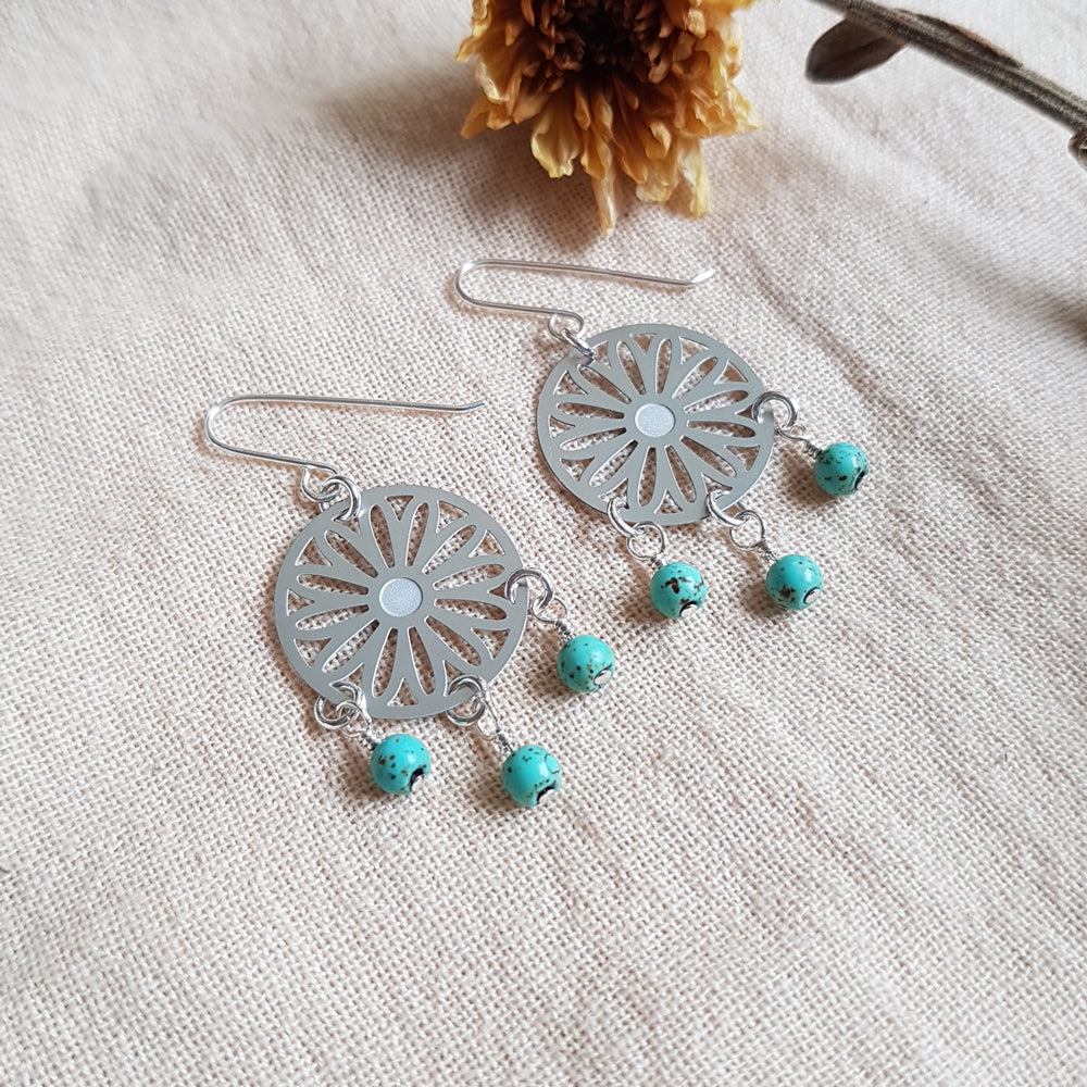 stainless steel lightweight earrings, unique botanical earrings