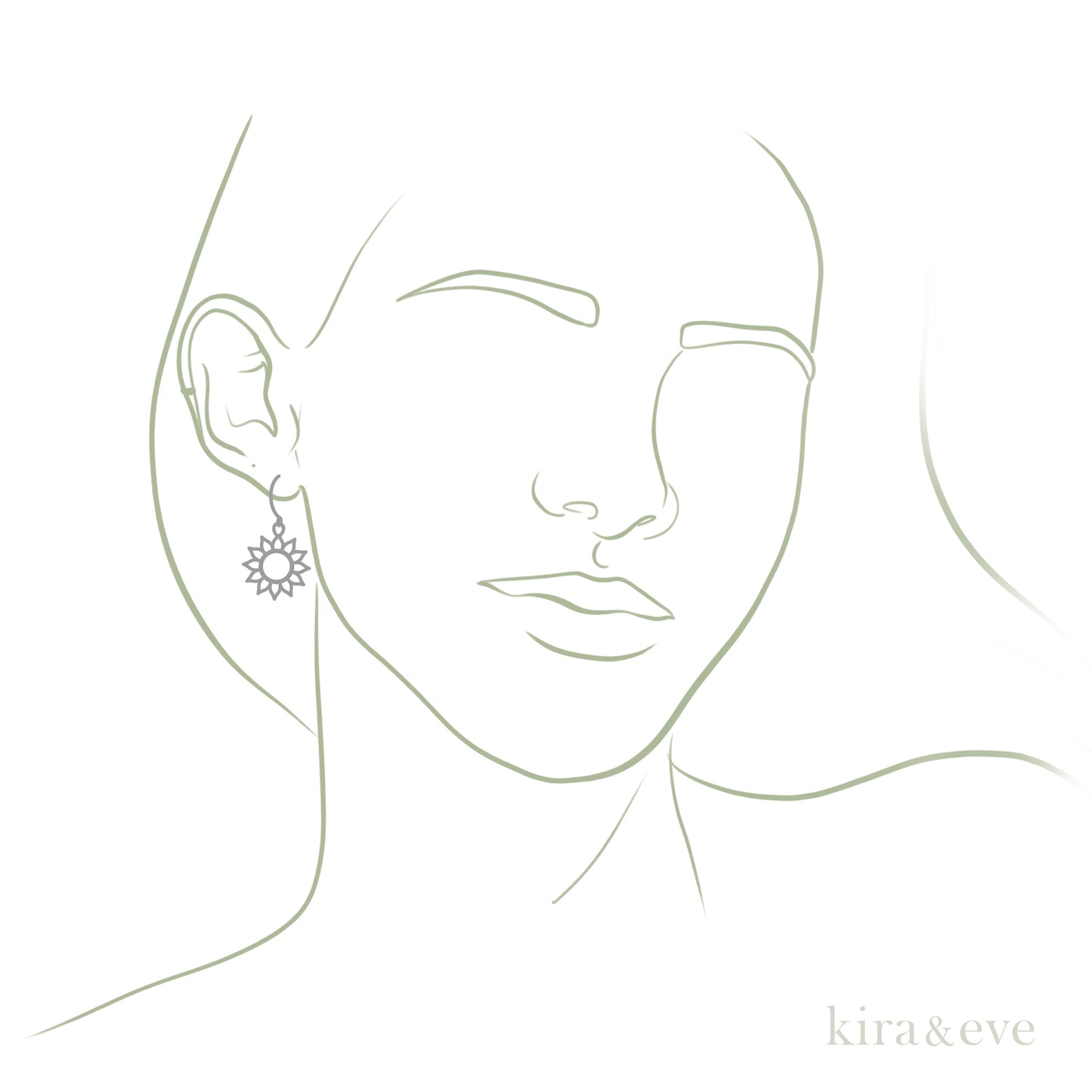 Kira & Eve Aurora Earrings in Stainless Steel and Sterling Silver Drop Earrings