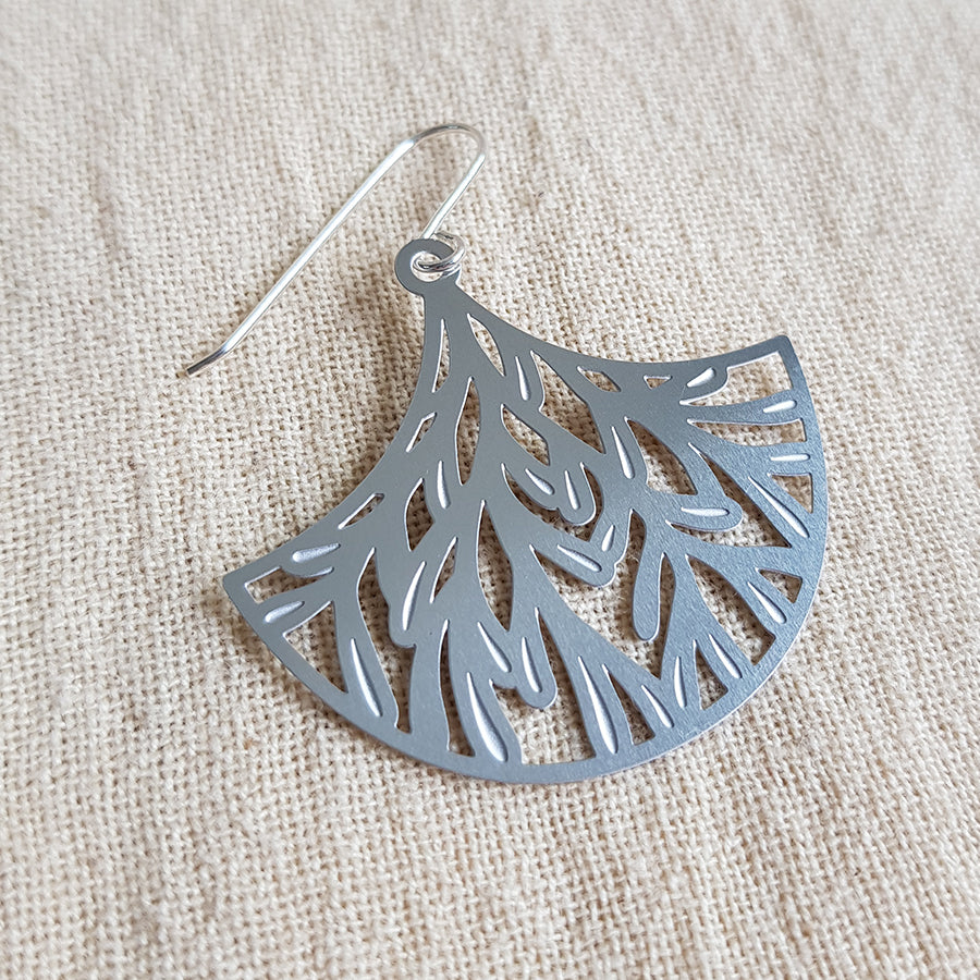 Kira & Eve Atlantis Fan Earrings in Stainless Steel and Sterling Silver | Australian Made