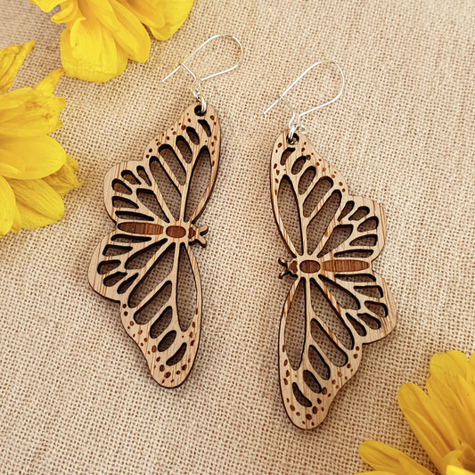 Bamboo Butterfly Earrings