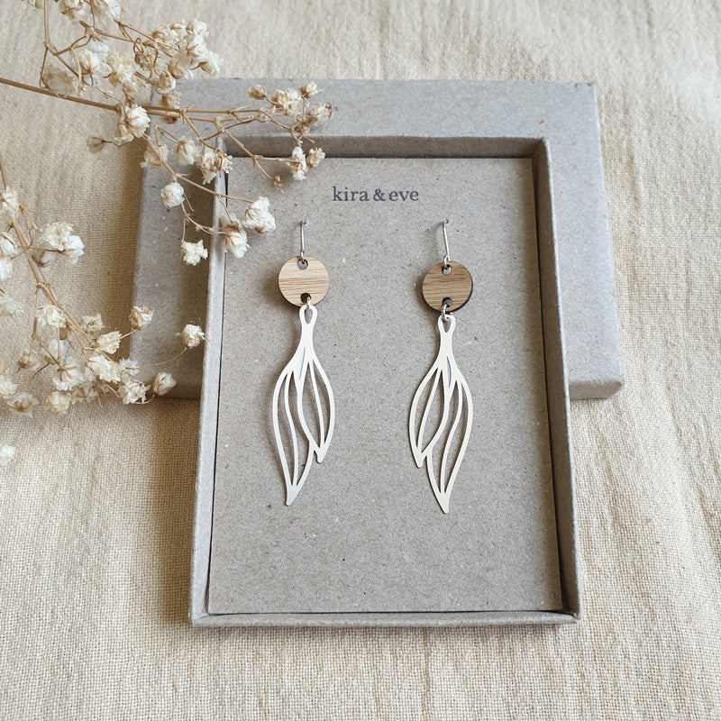 Gum Leaf Bamboo Earrings