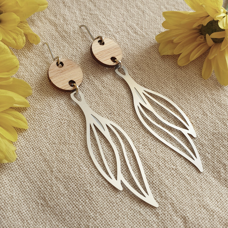 Gum Leaf Bamboo Earrings