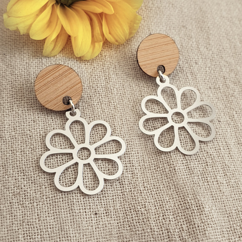 Blossom Bamboo Stud Earrings Medium