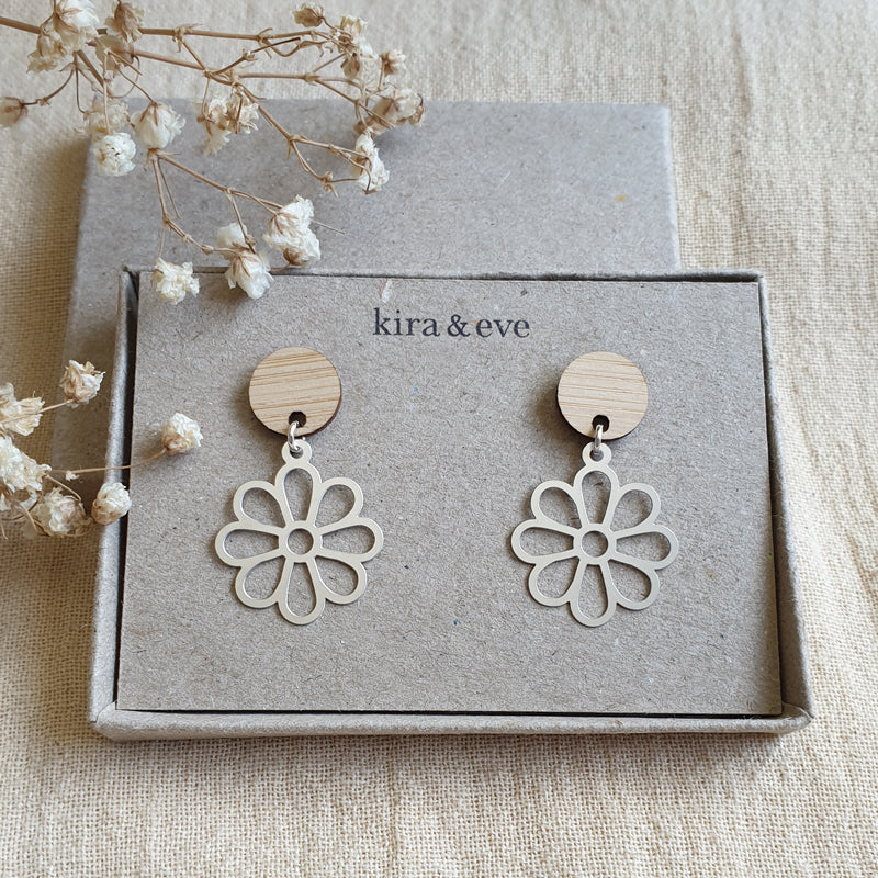 Blossom Bamboo Stud Earrings Medium