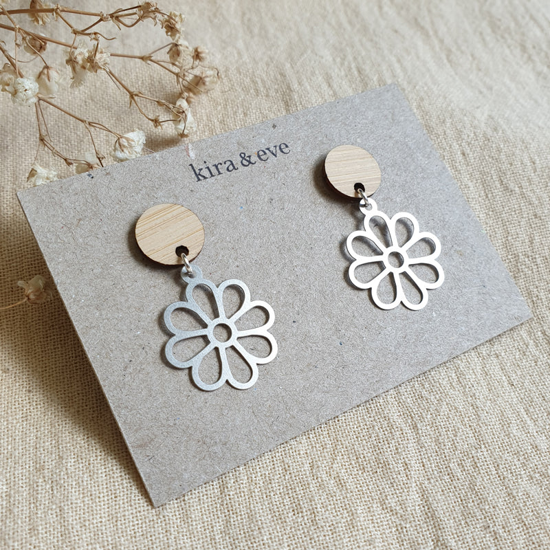 Blossom Bamboo Stud Earrings Medium