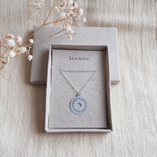Load image into Gallery viewer, Kira &amp; Eve Oceanic Small Pendant Stainless Steel Necklace in Stainless Steel &amp; Sterling Silver
