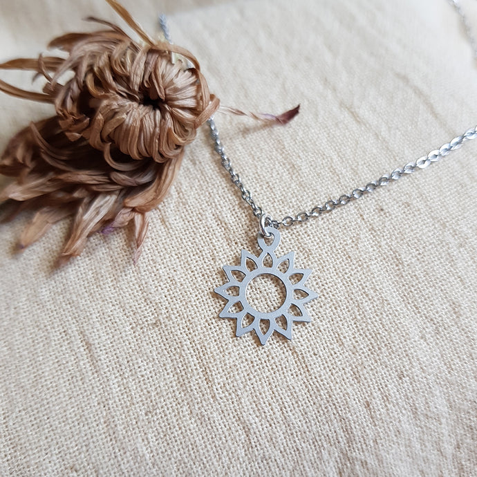 Kira & Eve's Aurora Pendant in Stainless Steel & Sterling Silver | Australian Made Necklace
