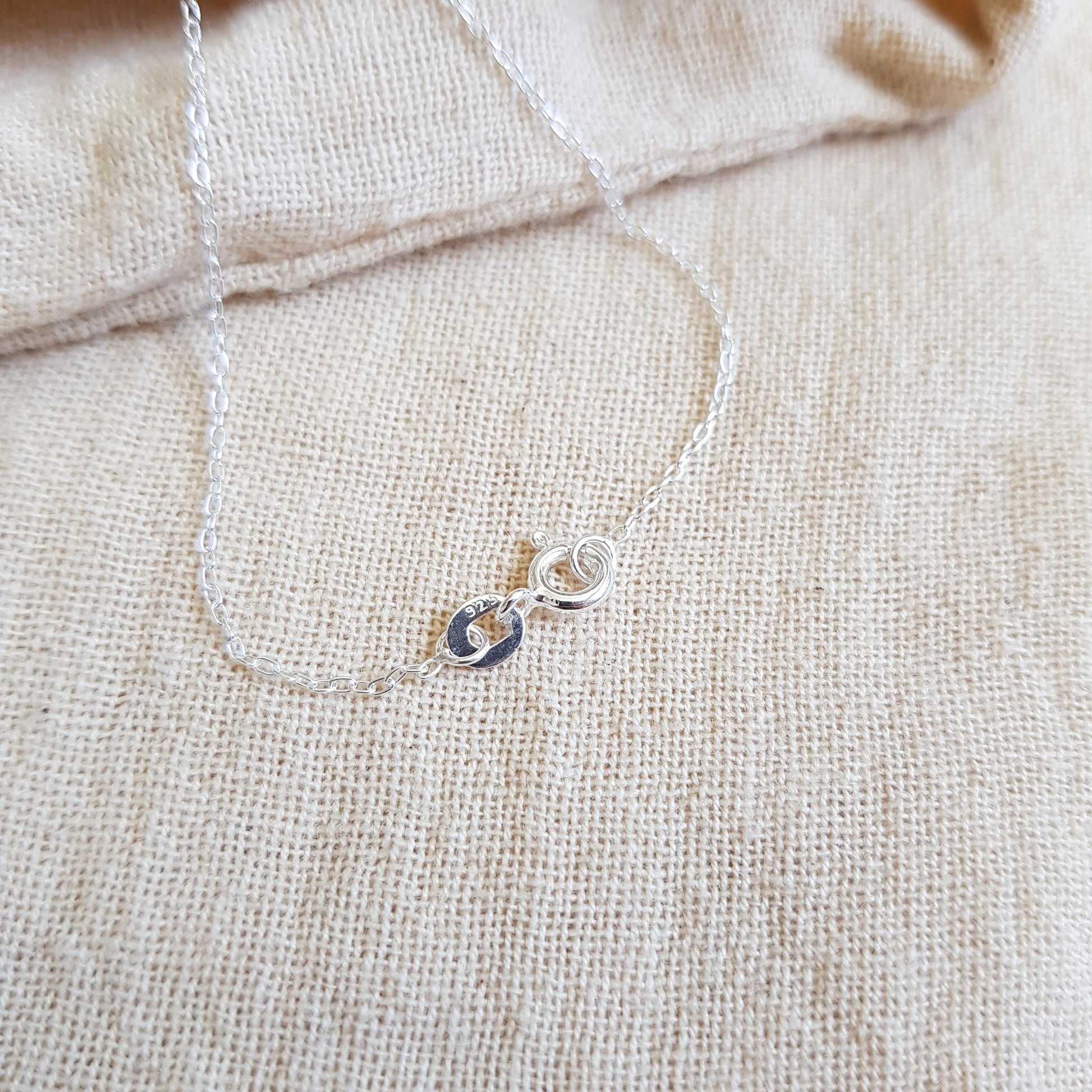 Kira & Eve Poppy Tiny Pendant in Stainless Steel with Sterling Silver Chain | Australian Made Necklace