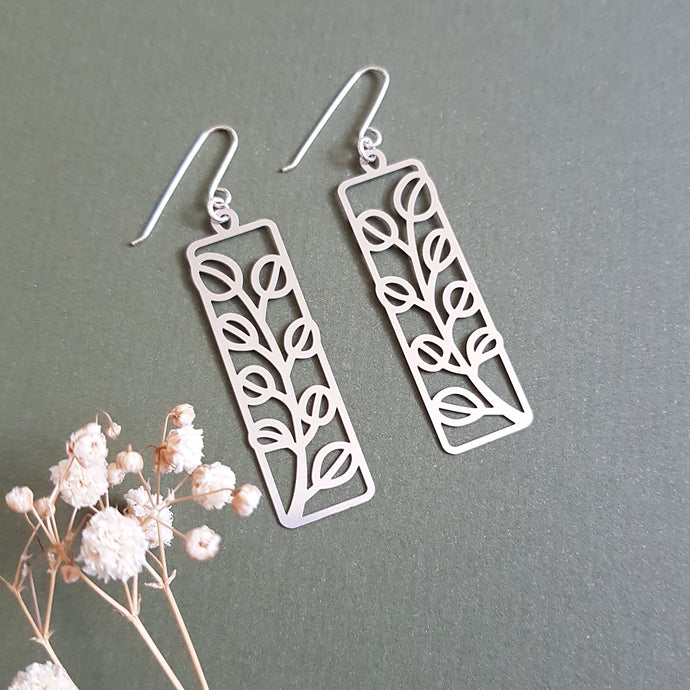 Kira & Eve Silver Gum Earrings in Stainless Steel & Sterling Silver Dangle Earrings