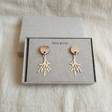 Load image into Gallery viewer, Staghorn Coral Bamboo Stud Earrings
