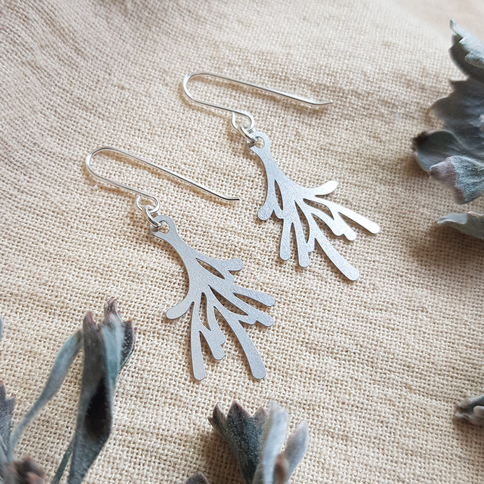 Kira & Eve Staghorn Coral Drop Earrings in Stainless Steel and Sterling Silver