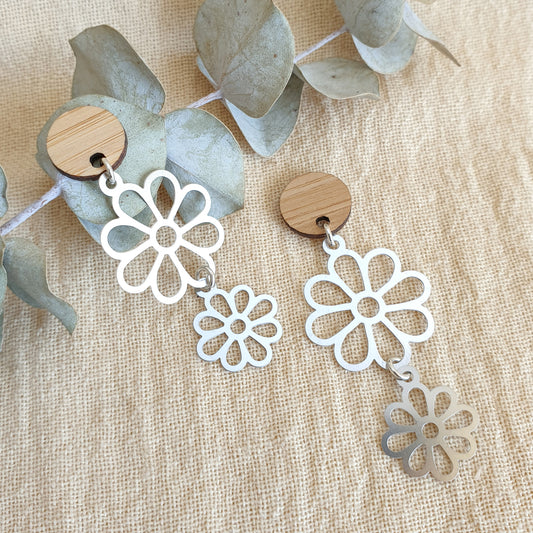 Stacked Blossom Stud Earrings